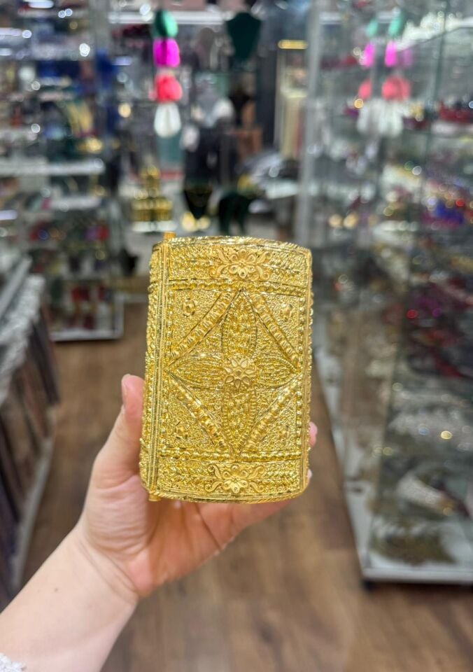 22K ALTIN KAPLAMA BORU KELEPÇE 10 CM 2. MODEL