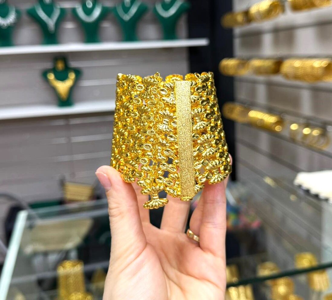 22K ALTIN KAPLAMA BURSA KIRMA KELEPÇE 4 SIRALI