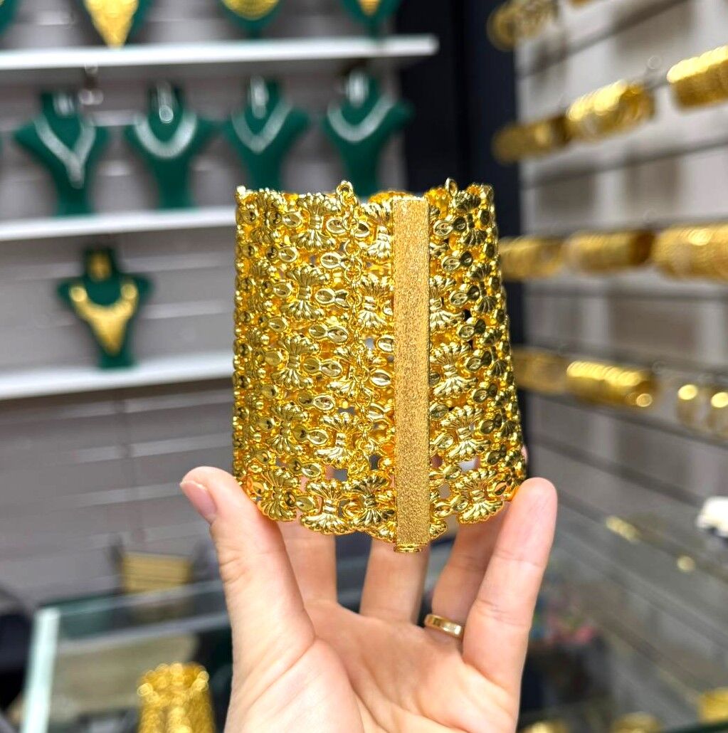 22K ALTIN KAPLAMA BURSA KIRMA KELEPÇE 5 SIRALI