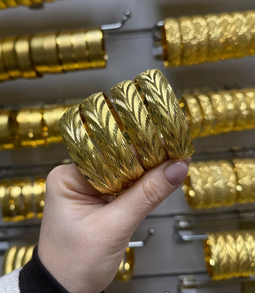 22K ALTIN KAPLAMA BALIKSIRTI MODEL BİLEZİK 1.5 CM