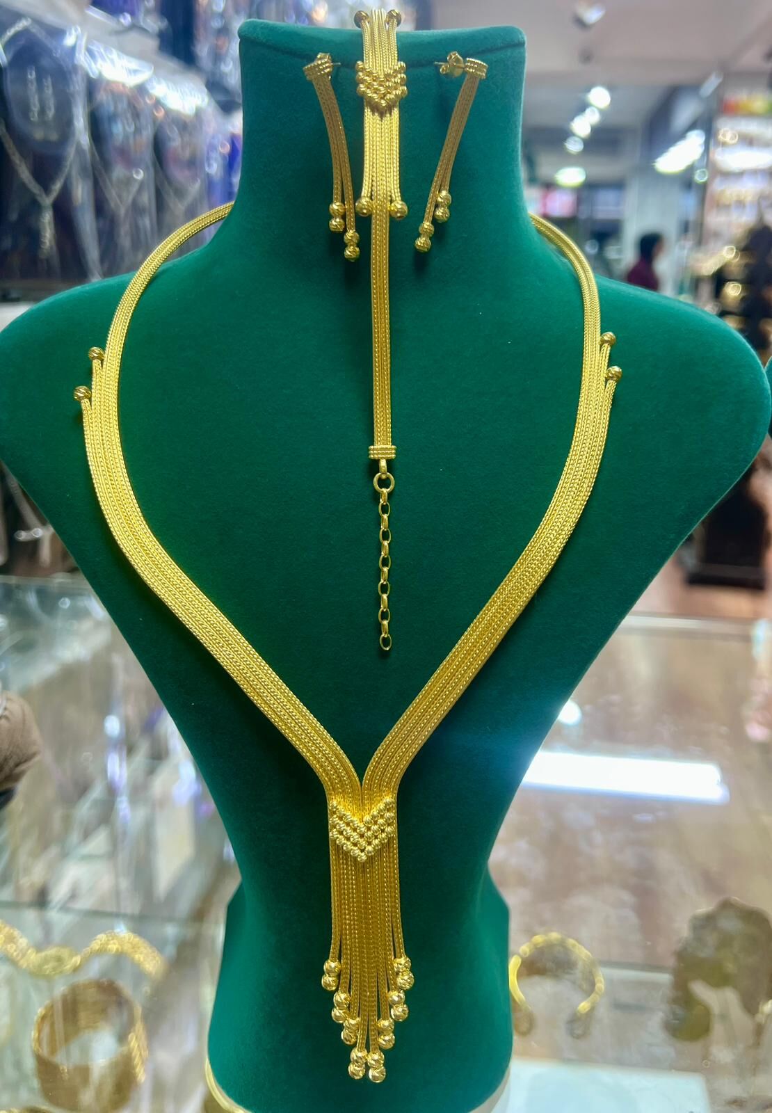 22K ALTIN KAPLAMA GÜMÜŞ TABANLI DORİKA SET