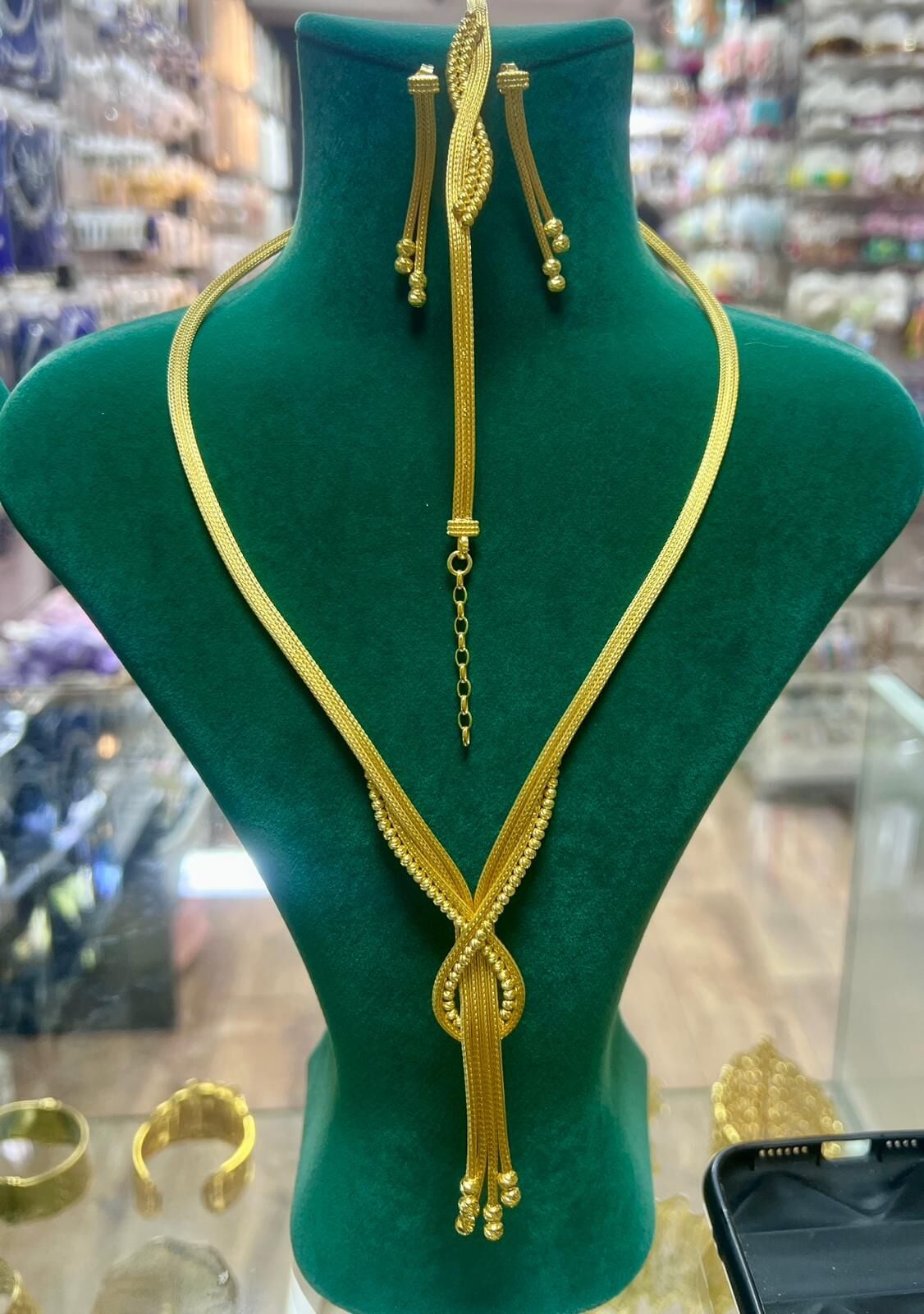 22K ALTIN KAPLAMA GÜMÜŞ TABANLI DORİKA SET