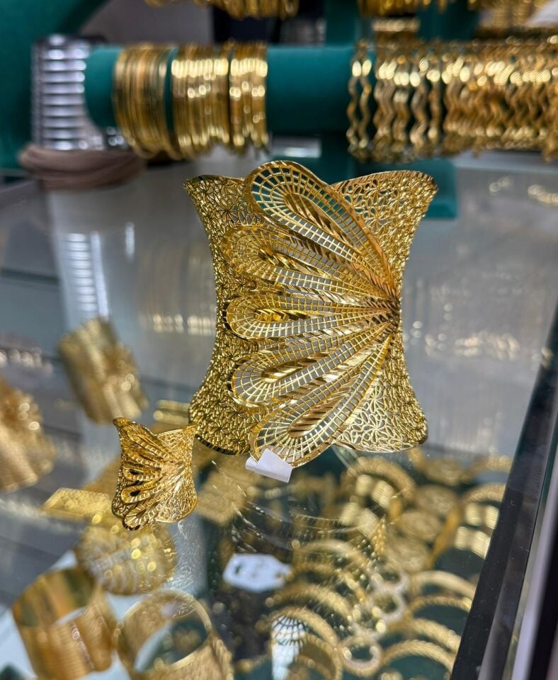 22K ALTIN KAPLAMA FİZYON KELEPÇE 9 CM
