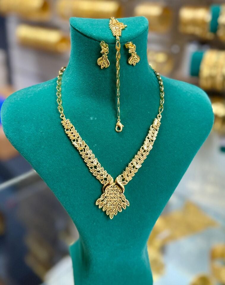 22K ALTIN KAPLAMA 3'lü SET