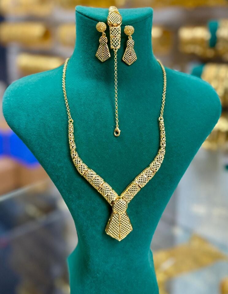 22K ALTIN KAPLAMA 3'lü SET